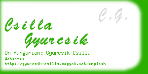 csilla gyurcsik business card